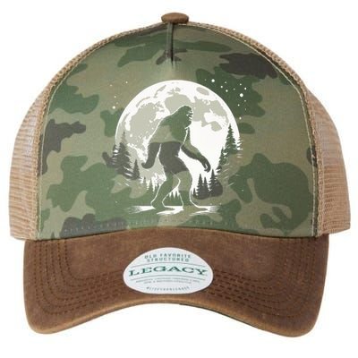 Bigfoot Sasquatch Full Moon Forest Graphic Funny Big Foot Legacy Tie Dye Trucker Hat