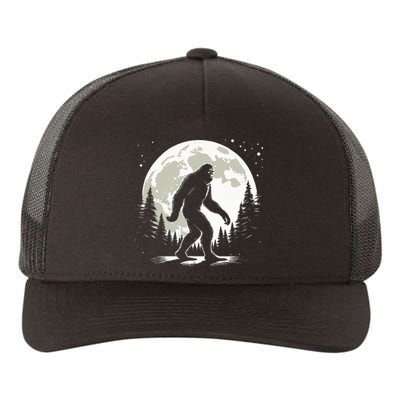 Bigfoot Sasquatch Full Moon Forest Graphic Funny Big Foot Yupoong Adult 5-Panel Trucker Hat