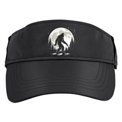 Bigfoot Sasquatch Full Moon Forest Graphic Funny Big Foot Adult Drive Performance Visor