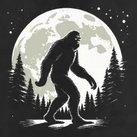 Bigfoot Sasquatch Full Moon Forest Graphic Funny Big Foot Adult Drive Performance Visor