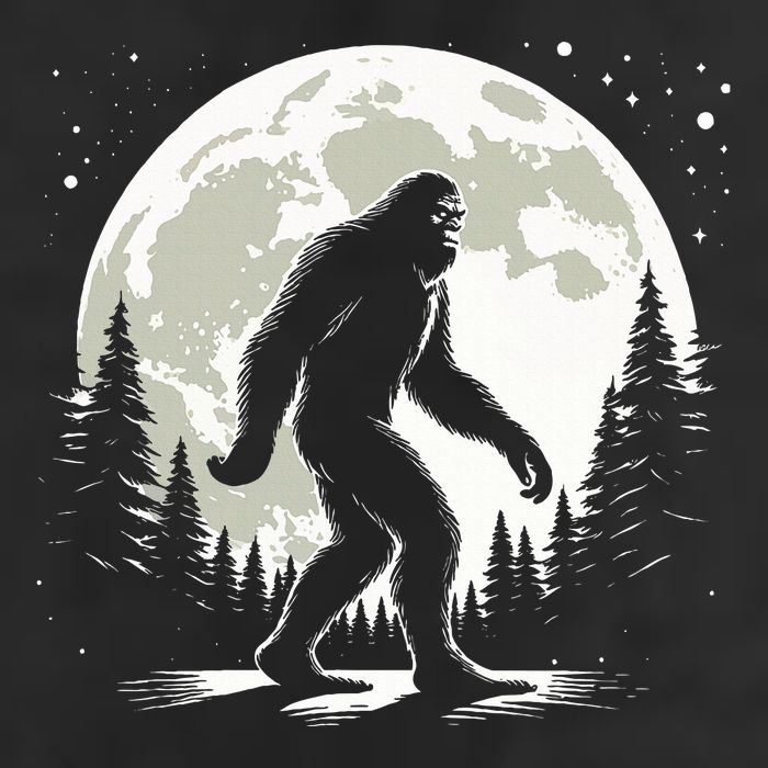 Bigfoot Sasquatch Full Moon Forest Graphic Funny Big Foot Adult Drive Performance Visor