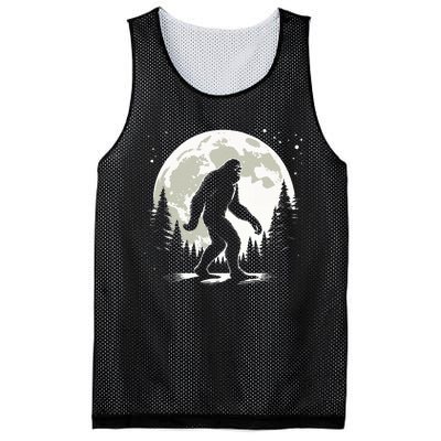 Bigfoot Sasquatch Full Moon Forest Graphic Funny Big Foot Mesh Reversible Basketball Jersey Tank