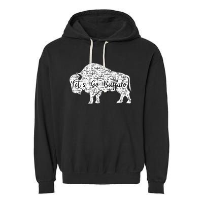 Buffalo Sports Fan Gear Let's Go Buffalo! Garment-Dyed Fleece Hoodie