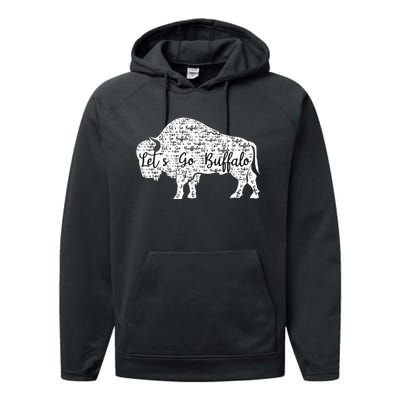 Buffalo Sports Fan Gear Let's Go Buffalo! Performance Fleece Hoodie