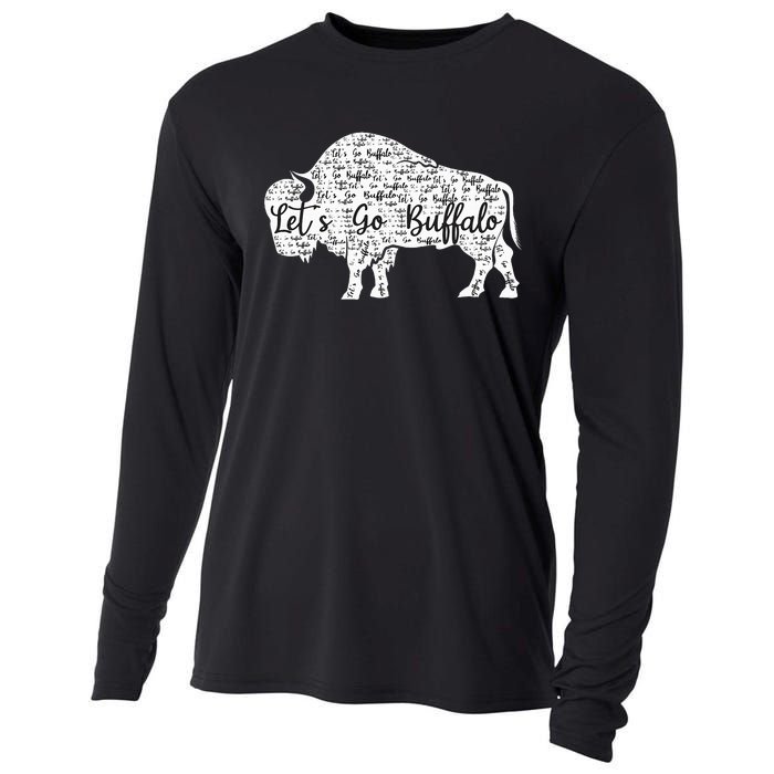 Buffalo Sports Fan Gear Let's Go Buffalo! Cooling Performance Long Sleeve Crew