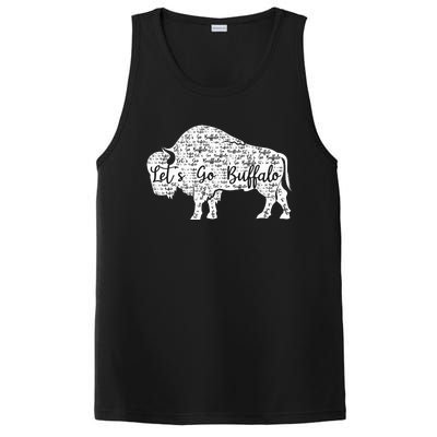 Buffalo Sports Fan Gear Let's Go Buffalo! PosiCharge Competitor Tank