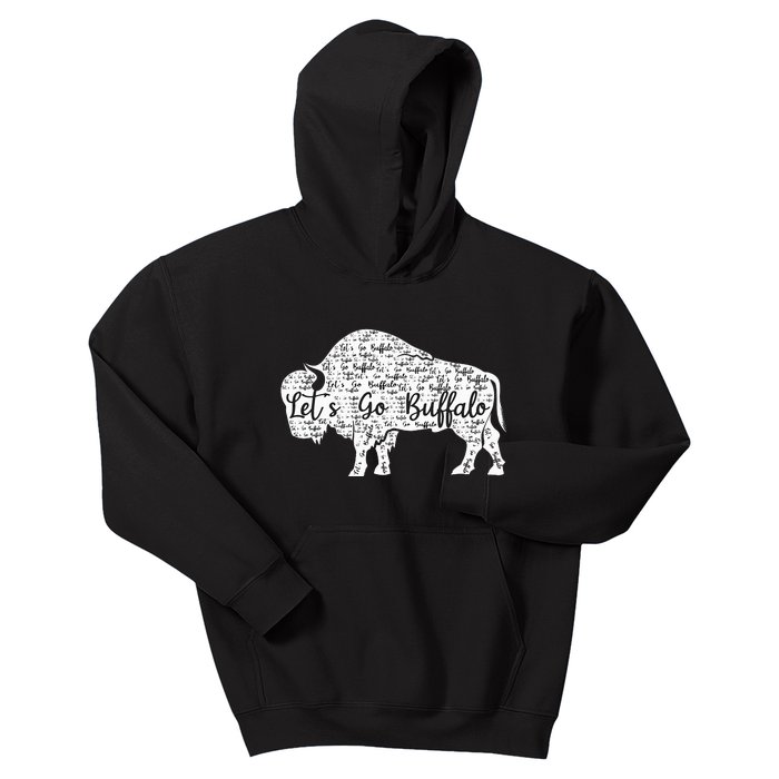 Buffalo Sports Fan Gear Let's Go Buffalo! Kids Hoodie