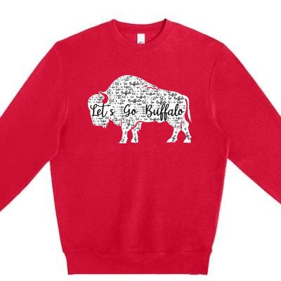 Buffalo Sports Fan Gear Let's Go Buffalo! Premium Crewneck Sweatshirt