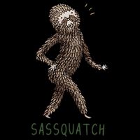 Bigfoot Sassquatch Funny Sassy Hooded Wearable Blanket