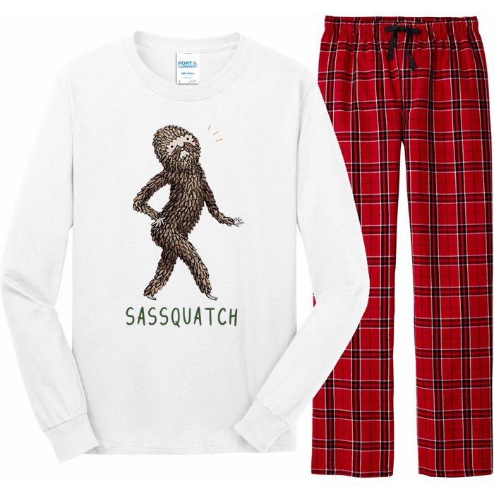 Bigfoot Sassquatch Funny Sassy Long Sleeve Pajama Set