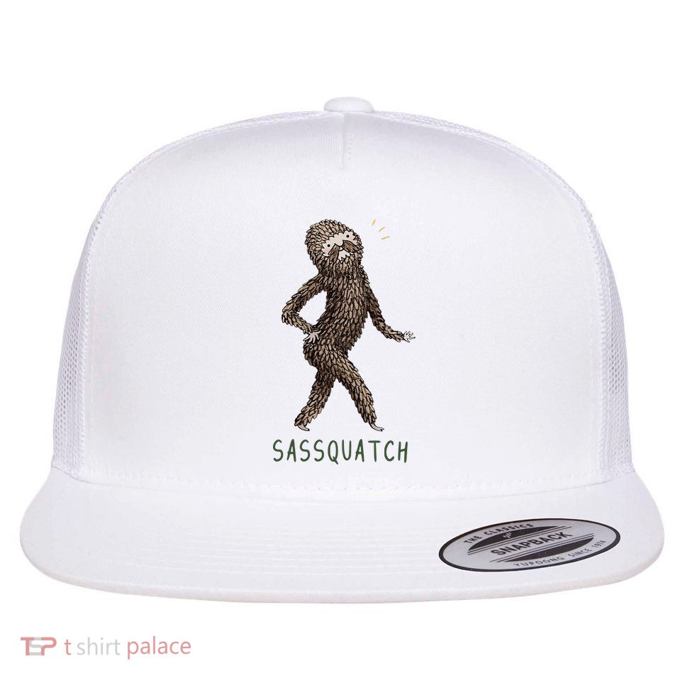 Bigfoot Sassquatch Funny Sassy Flatbill Hat