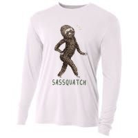 Bigfoot Sassquatch Funny Sassy Cooling Performance Long Sleeve Crew