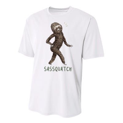 Bigfoot Sassquatch Funny Sassy Performance Sprint T-Shirt