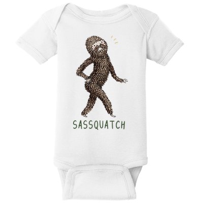 Bigfoot Sassquatch Funny Sassy Baby Bodysuit