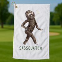 Bigfoot Sassquatch Funny Sassy Golf Towel