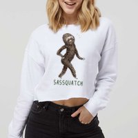 Bigfoot Sassquatch Funny Sassy Cropped Pullover Crew