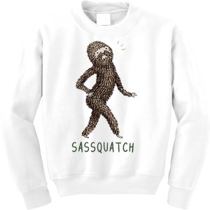 Bigfoot Sassquatch Funny Sassy Kids Sweatshirt