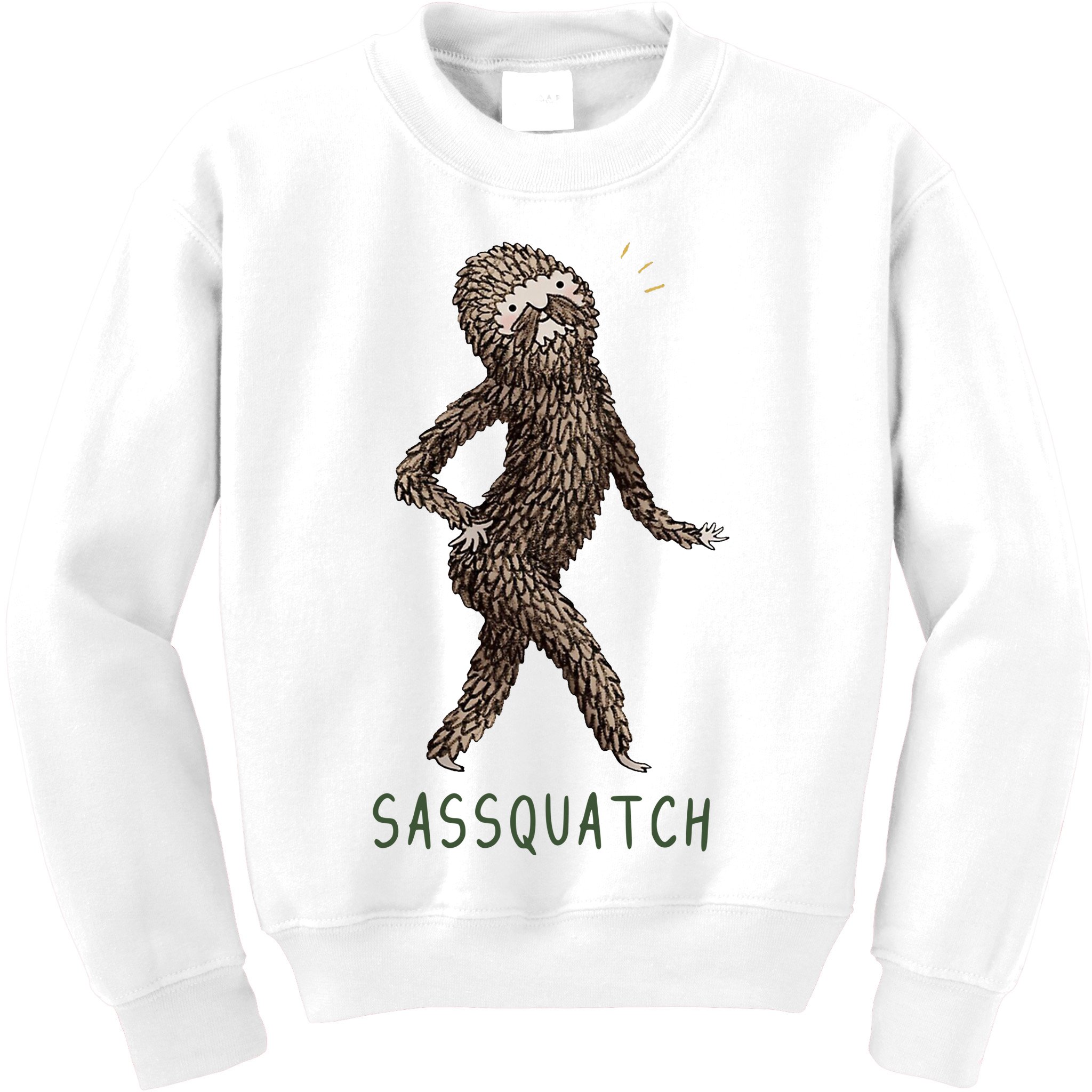 Bigfoot Sassquatch Funny Sassy Kids Sweatshirt