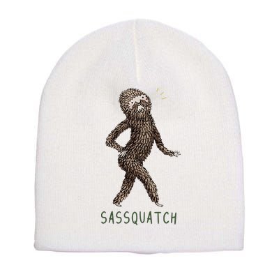 Bigfoot Sassquatch Funny Sassy Short Acrylic Beanie