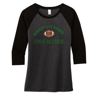 Bishop Sycamore Football Women's Tri-Blend 3/4-Sleeve Raglan Shirt