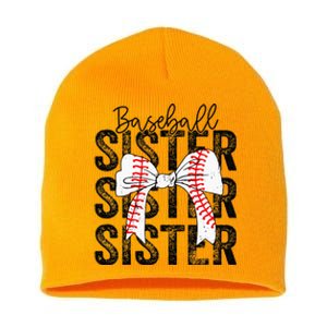 Baseball Sister Funny Baseball Life Softball Life Short Acrylic Beanie