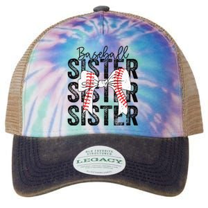 Baseball Sister Funny Baseball Life Softball Life Legacy Tie Dye Trucker Hat