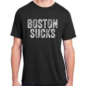 Boston Sucks Funny Hate City Gag Humor Sarcastic Adult ChromaSoft Performance T-Shirt