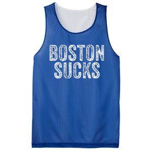 Boston Sucks Funny Hate City Gag Humor Sarcastic Mesh Reversible Basketball Jersey Tank