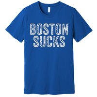 Boston Sucks Funny Hate City Gag Humor Sarcastic Premium T-Shirt