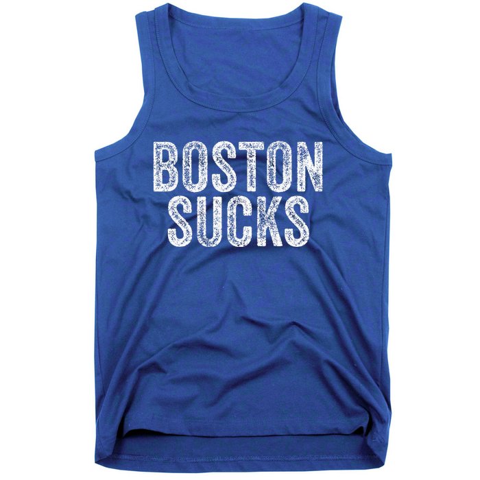 Boston Sucks Funny Hate City Gag Humor Sarcastic Tank Top