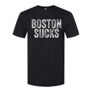 Boston Sucks Funny Hate City Gag Humor Sarcastic Softstyle CVC T-Shirt