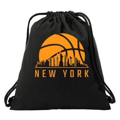 Basketball Sport Fans Player New York Game Day Skyline Drawstring Bag