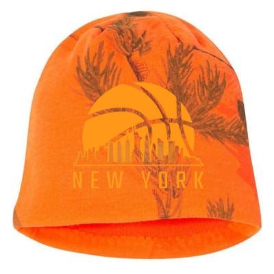 Basketball Sport Fans Player New York Game Day Skyline Kati - Camo Knit Beanie