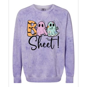 Boo Sheet Funny Halloween Colorblast Crewneck Sweatshirt