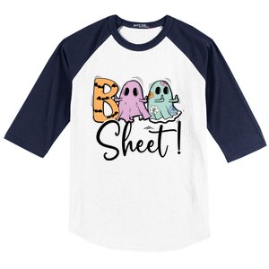 Boo Sheet Funny Halloween Baseball Sleeve Shirt