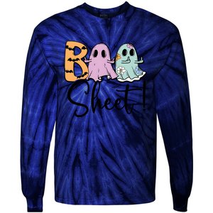 Boo Sheet Funny Halloween Tie-Dye Long Sleeve Shirt