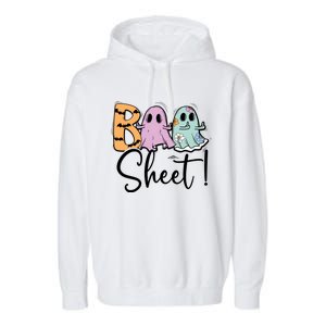 Boo Sheet Funny Halloween Garment-Dyed Fleece Hoodie