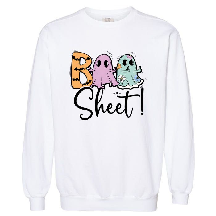 Boo Sheet Funny Halloween Garment-Dyed Sweatshirt