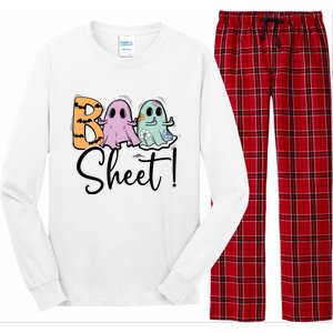 Boo Sheet Funny Halloween Long Sleeve Pajama Set