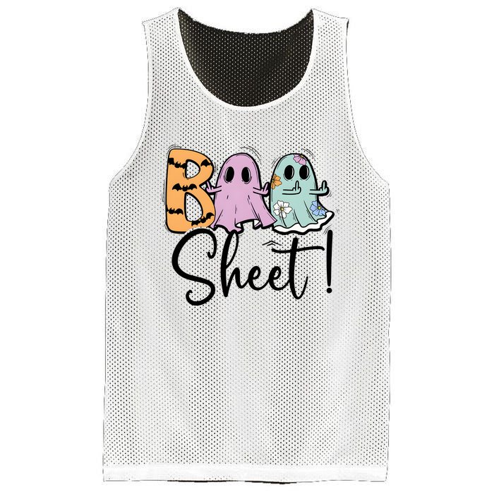 Boo Sheet Funny Halloween Mesh Reversible Basketball Jersey Tank