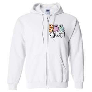 Boo Sheet Funny Halloween Full Zip Hoodie