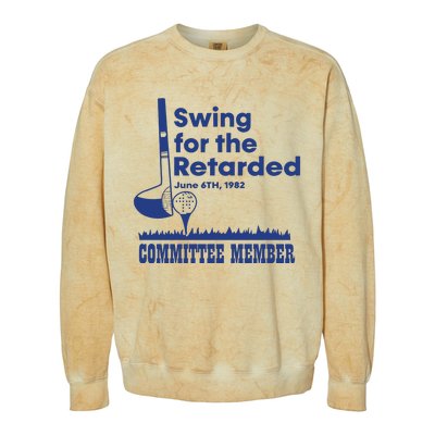 Best Swing For The Retarded June 6Th 1982 Committee Member Colorblast Crewneck Sweatshirt