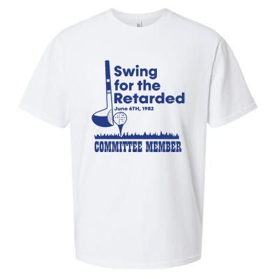 Best Swing For The Retarded June 6Th 1982 Committee Member Sueded Cloud Jersey T-Shirt