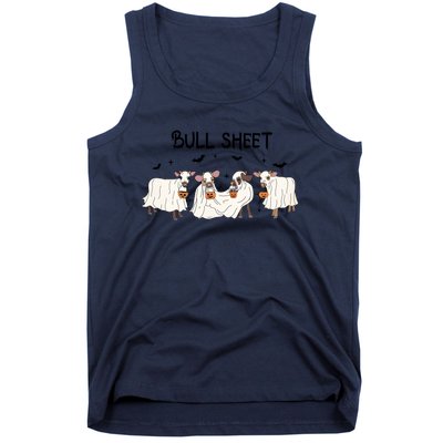 Bull Sheet Funny Halloween Ghost Cows Tank Top