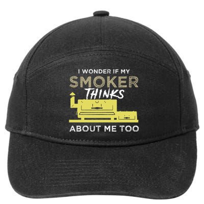 BBQ Smoker Funny Smoking Meat Grilling BBQing 7-Panel Snapback Hat