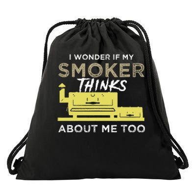 BBQ Smoker Funny Smoking Meat Grilling BBQing Drawstring Bag