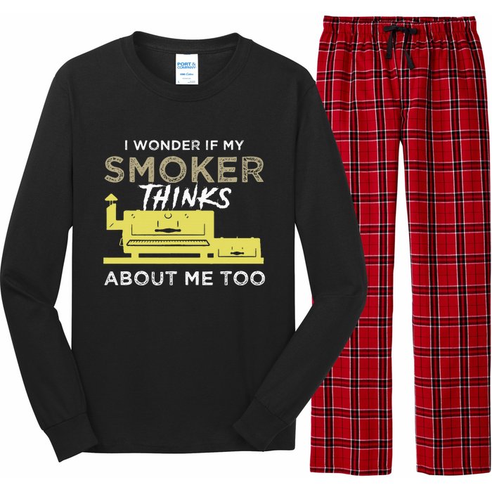 BBQ Smoker Funny Smoking Meat Grilling BBQing Long Sleeve Pajama Set