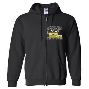 BBQ Smoker Funny Smoking Meat Grilling BBQing Full Zip Hoodie