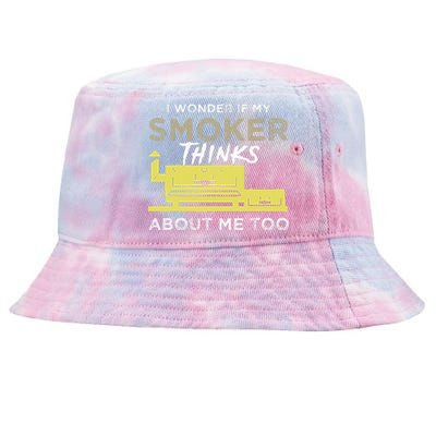 BBQ Smoker Funny Smoking Meat Grilling BBQing Tie-Dyed Bucket Hat