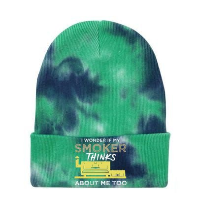 BBQ Smoker Funny Smoking Meat Grilling BBQing Tie Dye 12in Knit Beanie